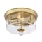 Westinghouse Fixture Ceiling LED Flush-Mount 60W 2-Light Lebanon 12In Chmpgn Brass Clear Glass 6128600 - alternate 8